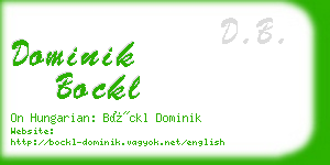 dominik bockl business card